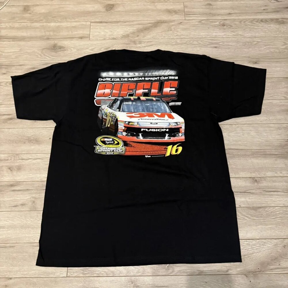 black nascar biffle 16 graphic tee oversized